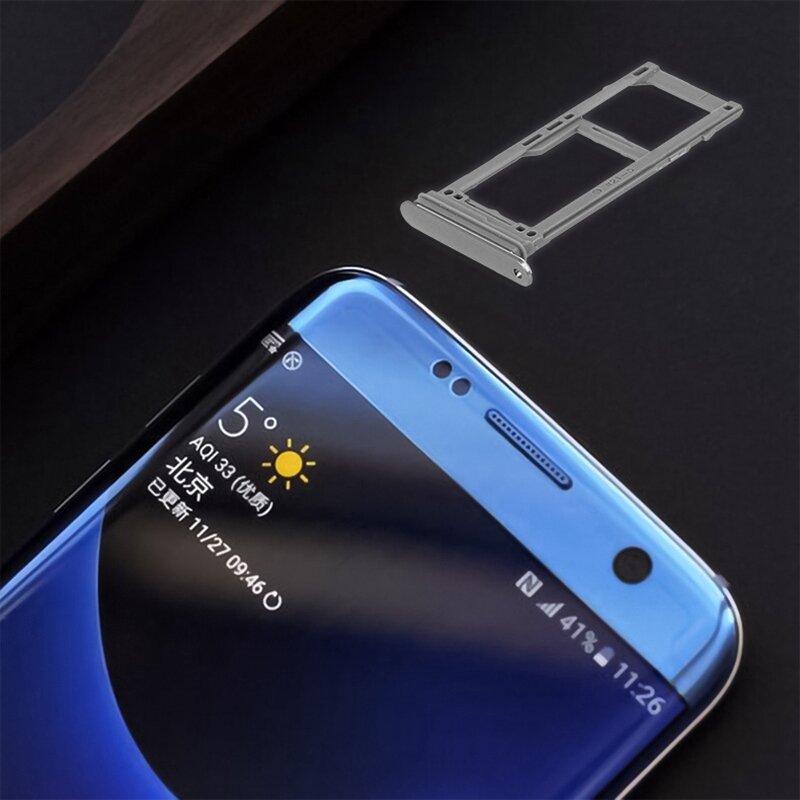 Лоток для двух SIM-карт Подходит для Samsung Galaxy S9, S9 Plus, серого цвета, двойная карта ожидания