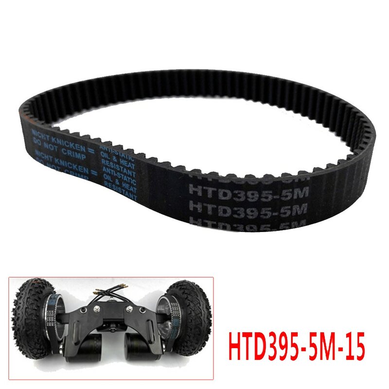 High Performance HTD5M395435 Replacement Belt 15mm Width Enhances For Electric Skateboard Conversion Performance