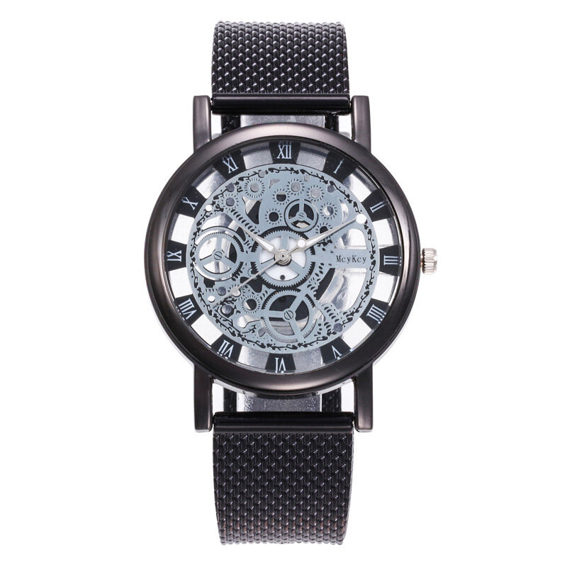 Reloj de cuarzo de lujo para Hombre y mujer, cronógrafo de pulsera de acero hueco, Unisex, nuevo