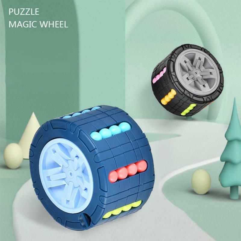 3D Zylinder Würfel Spielzeug magische Bohne Kreisel drehen Folie Puzzle-Spiele entlasten Stress Kinder pädagogische Montessori Kinderspiel zeug Geschenk