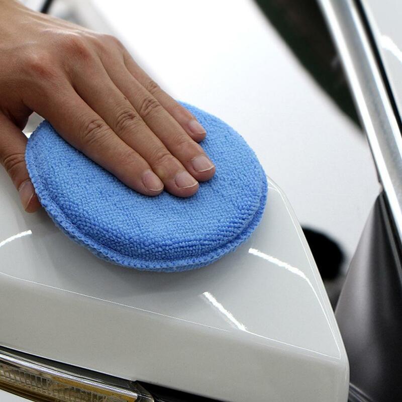 5 Inches Waxing Round Cake Microfiber Polishing And Waxing Sponge Car Wash & Maintenance Car Wash Tools