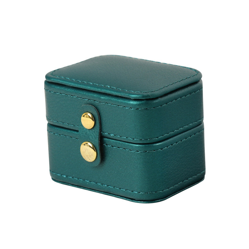 Mini caja de joyería con hebilla, caja de anillo pequeña, caja de pulsera colgante, exhibición de anillo, caja de joyería portátil