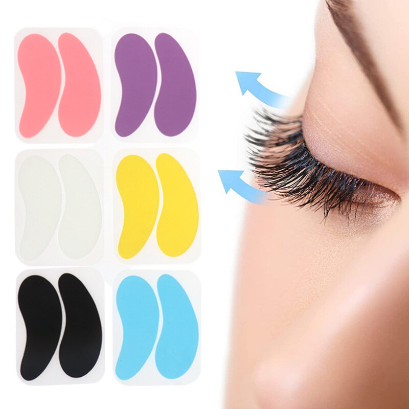 New Reusable 1Pair Eye Pads Silicone Stripe Lash Lift Eyelash Extension Hydrogel Patches Under Eye Gel Patch Makeup Tools