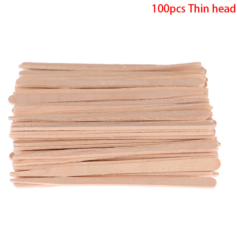 100 pçs depilação espátula de madeira língua depressor beleza ferramenta de remoção do cabelo sobrancelha aparamento beleza vara