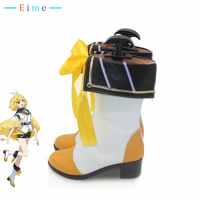 15th Anniversary Rin Cosplay Shoes Halloween Carnival Boots PU Leather Shoes Cosplay Props Custom Made