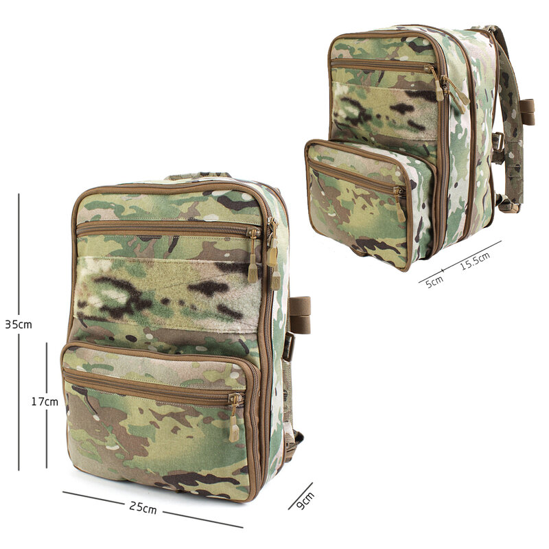 Bolsa de ombro expansível multifuncional para Airsoft Paintball e caça, mochila tática, D3 Flat Pack, mais