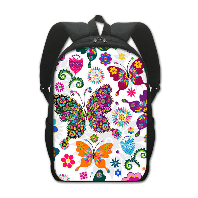 아름다운 나비 배낭 여성용 캐주얼 배낭, 패션 여행 가방, 어린이 학교 가방, 십대 소녀용 데이팩 책가방