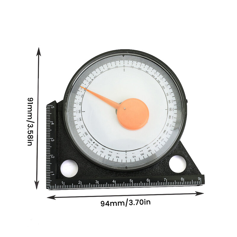 0-90 Degree High Precision Protractor Slope Measuring Instrument Architect Woodworking Supplies Level Gauge