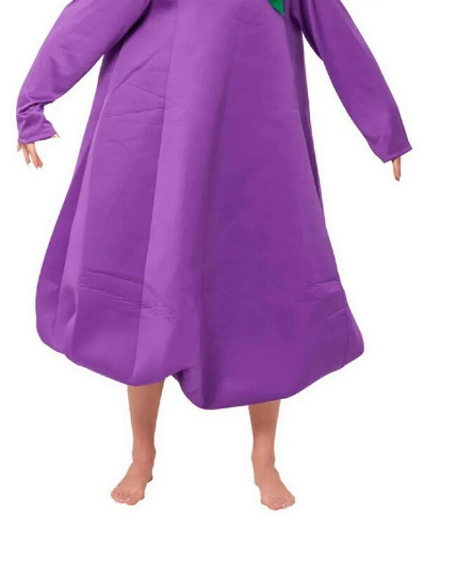 Cosplay jedzenie kostium imprezowy gadżety na Halloween karnawałowy z fioletowym bakłażanem dla dorosłych