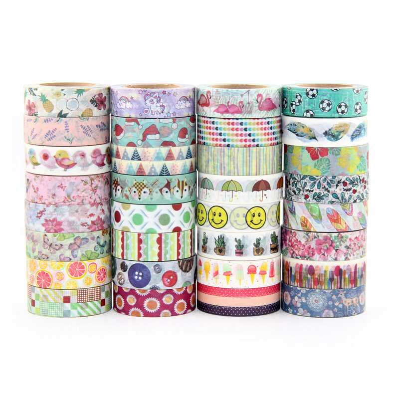 New Arrival 1PC 15MM*10M Christmas fox Snowman Adhesive Washi Tape Office Supplies DIY Sticker Masking Tape Paper Tape