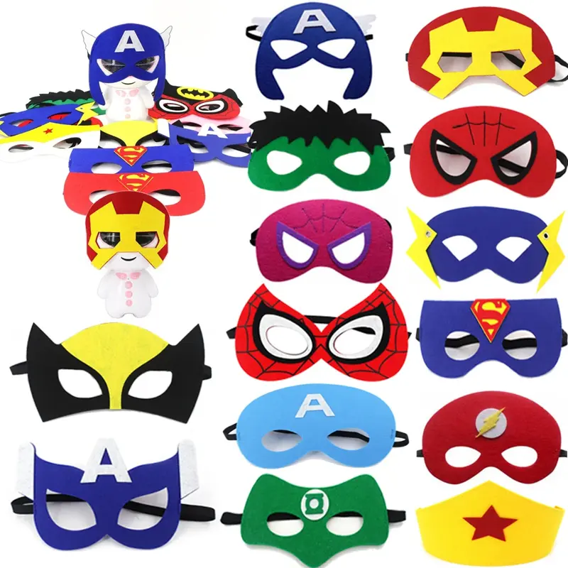 Disney Halloween Super Hero Masks para Crianças, Máscara de Cosplay, Festa de Aniversário Infantil, Favor de Natal, Presente Mistério, 10 peças por lote