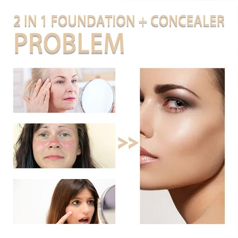 Doppelkopf Gesicht Foundation Concealer Stift Gesicht Concealer Kopf natürliche Text marker Kontur Make-up Concealer Stick Dual a2l2