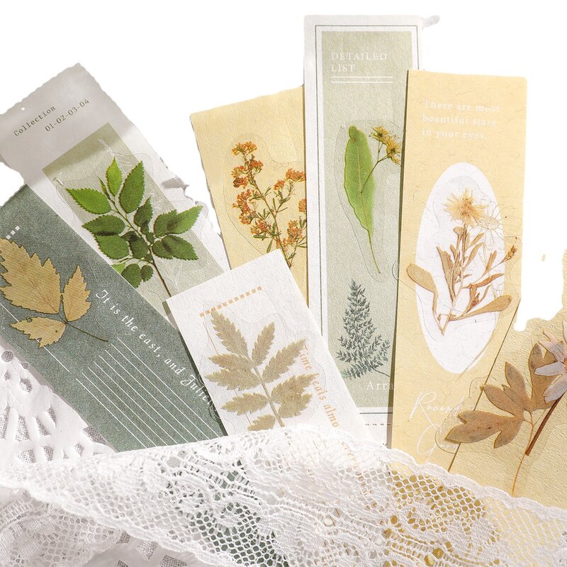 45 sztuk kwiat język Kawaii PET Journaling zestaw naklejek dla pakowanie prezentów Album Scrapbooking planer dziennik sztuki DIY Craft