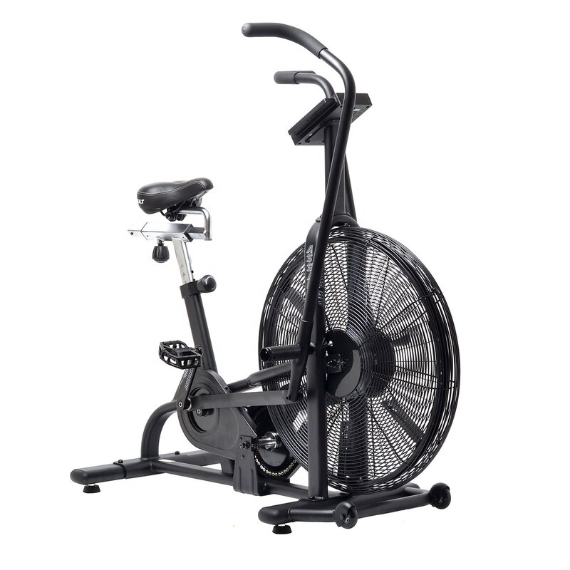 Heimtrainer aufrecht Airbike Indoor Cycling stationäres Fahrrad mit unbegrenztem Luft widerstands system für das Cardio-Training zu Hause