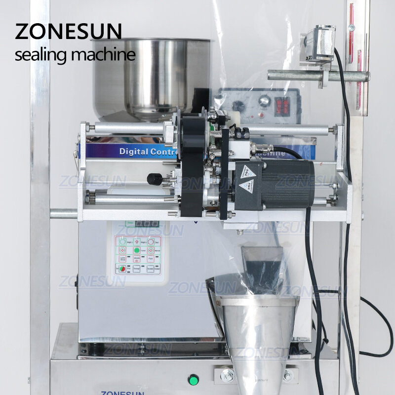 ZONESUN-máquina automática de sellado de gránulos de polvo, maquinaria de envasado de frutos secos y almendra, sellador de bolsitas de té, ZS-GZ5200