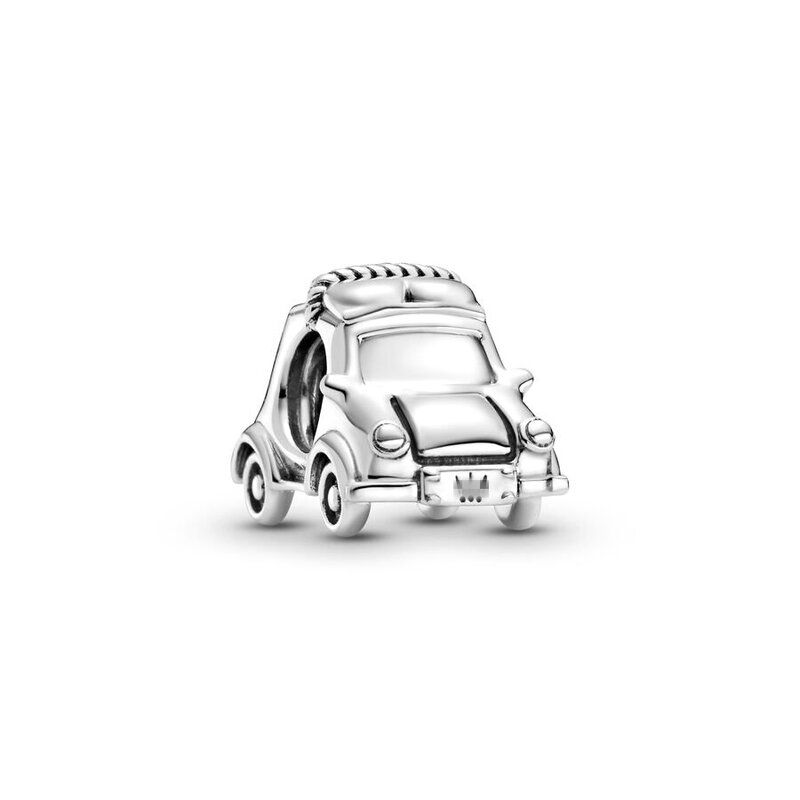 Silver 925 Electric Car Shopping Bag Vintage Camera Charm Bead Gift For Women Fit Original Pandora Bracelet Necklace Jewelry