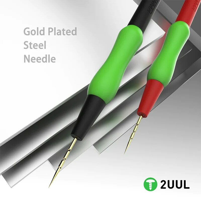 مقياس متعدد رقمي حاد 2UUL MT01 بإبرة فولاذية ، مقياس متعدد مع مسبار اختبار ، مطلي بالذهب ، عالمي