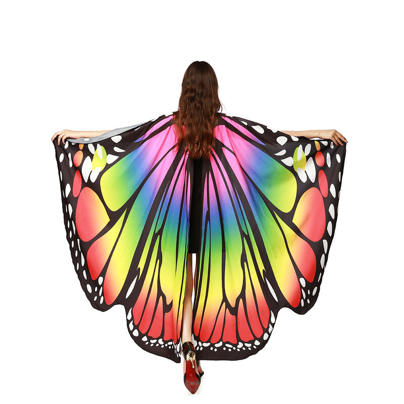 Skrzydła motyla dla kobiet kostium na Halloween kostium dla dorosłych Cosplay kobieta Cape Butterfly kostium