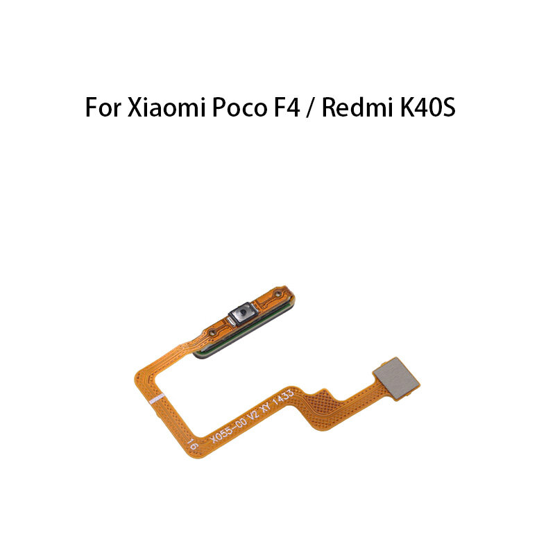مستشعر بصمة الإصبع باللمس لـ شاومي بوكو F4 ، زر الطاقة المنزلي الأصلي ، الكابل المرن ، Redmi K40S
