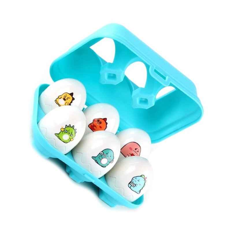6Pcs Matching Eggs Toy Sorting Learning Game Sorter Easter Eggs Set Early Learning Toy for Preschoolers Dropship
