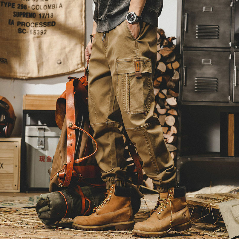 Pantaloni Cargo Casual pantaloni sportivi da uomo Vintage Streetwear pantaloni tattici militari larghi pantaloni Cargo da uomo abbigliamento tattico
