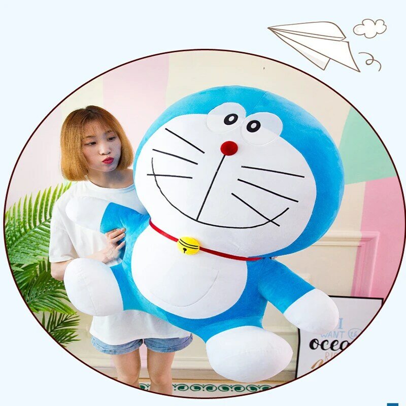 Anime Doraemon Brinquedo de pelúcia recheado para crianças, boneca macia, figuras de anime, bonecas kawaii, presentes de aniversário para namorada