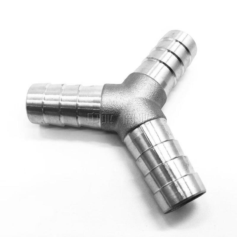 304 Stainless Steel Y-Shape Tee Barb Hose Fittings 6mm- 40mm 3 Way Hose Tube Barb Barbed Coupling