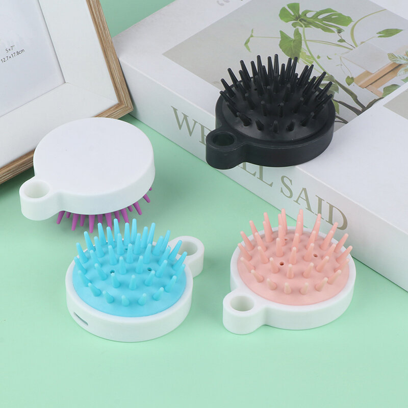 1PC Wet And Dry Scalp Massage Brush Head Cleaning Adult Soft Household Bath Silicone Shampoo Brush Massage Comb