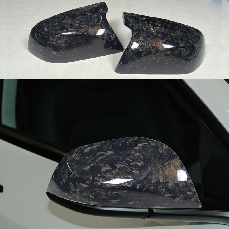 Dla modelu Tesla 3 dodaj pełne prawdziwe lusterko boczne z włókna węglowego obudowy lusterek bocznych suche z włókna węglowego