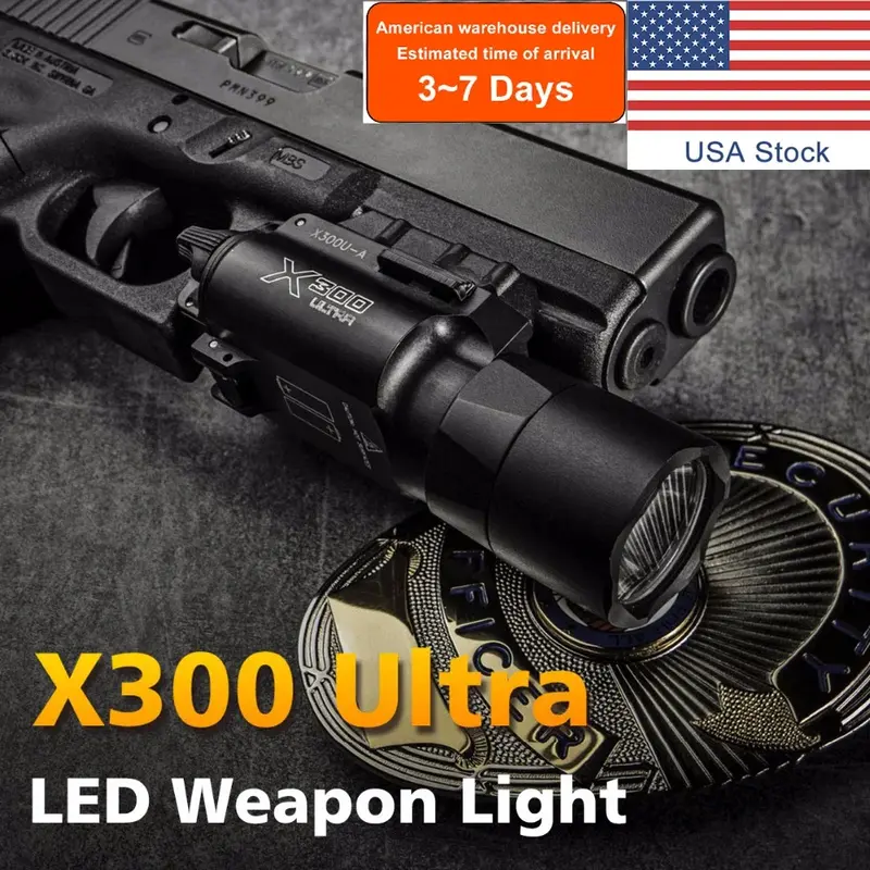 Surefir-pistola táctica X300, X300U, X300UH-B, XH35, X300V, luz de explorador, linterna para Rifle, linterna estroboscópica para caza