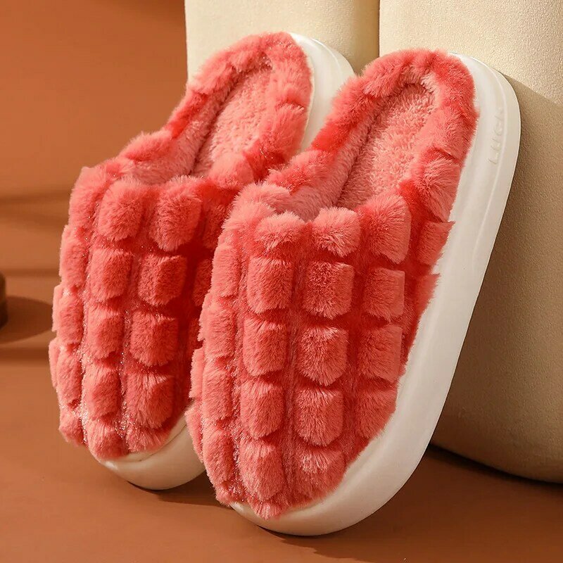 Pantofole in cotone peluche più vendute del 2023 per uomo/donna inverno Indoor antiscivolo casa con suola spessa comode pantofole calde per coppie