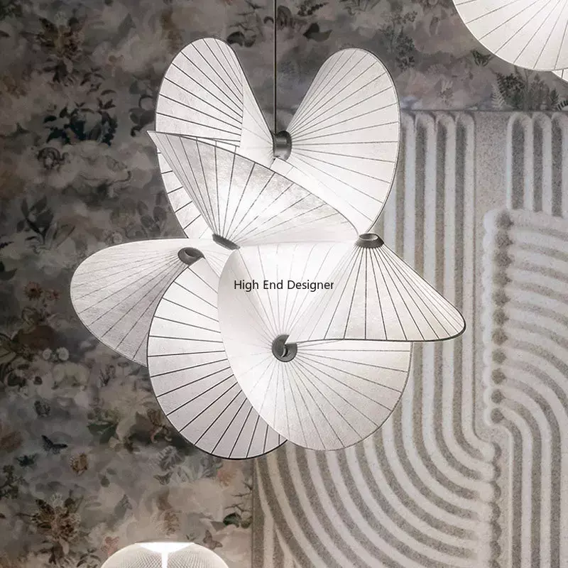 Nowatorskie białe tkaniny lampa wisząca kreatywne serpentynowe oświetlenie do zawieszenia wnętrza domu żyrandol LED