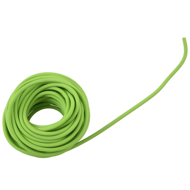 Pita resistensi karet latihan Tubing ELOS-2X katapel Dub elastis, hijau 10M