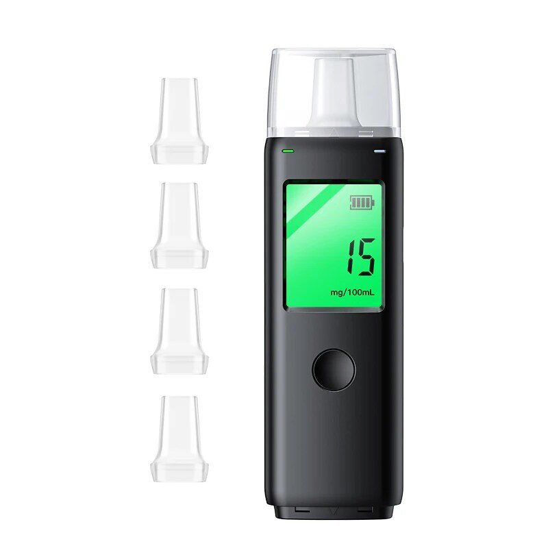 كاشف الكحول بشاشة رقمية LCD احترافية ، جهاز قياس الكحول بالكحول ، جهاز اختبار الكحول السريع ، الاستجابة الأولى لقيادة GCSE