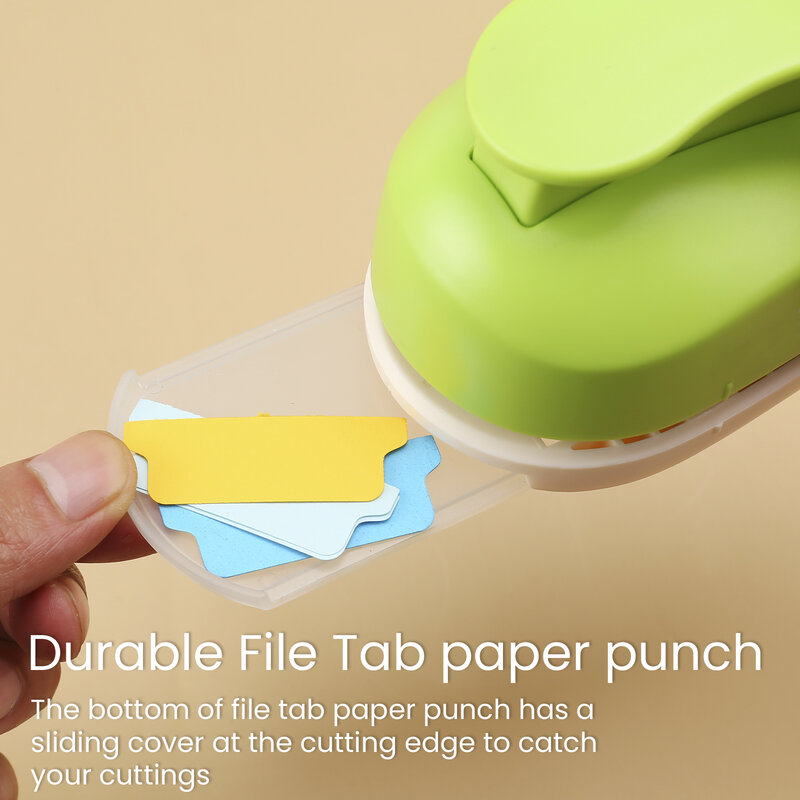 Tab Paper Punch - 2 Inch File Tab Puncher for Scrapbooking, Bullet Journals, Bible Tabs, Book Tabs, Planner Inserts