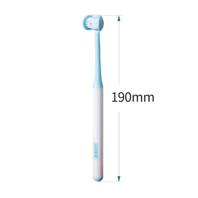 Cepillo de dientes de tres caras para niños, 3/1 piezas, pelo suave ultrafino, cepillo de dientes para bebé, limpieza profunda de 360 °, cuidado bucal