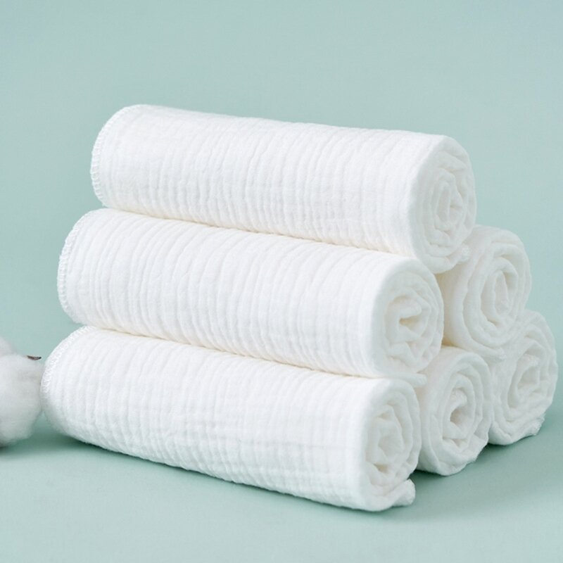 Pañales de gasa de algodón para bebé, 8 piezas, cambiador para recién nacido, 43x45cm, lavables, reutilizables, de doble capa, toallas suaves para bebé