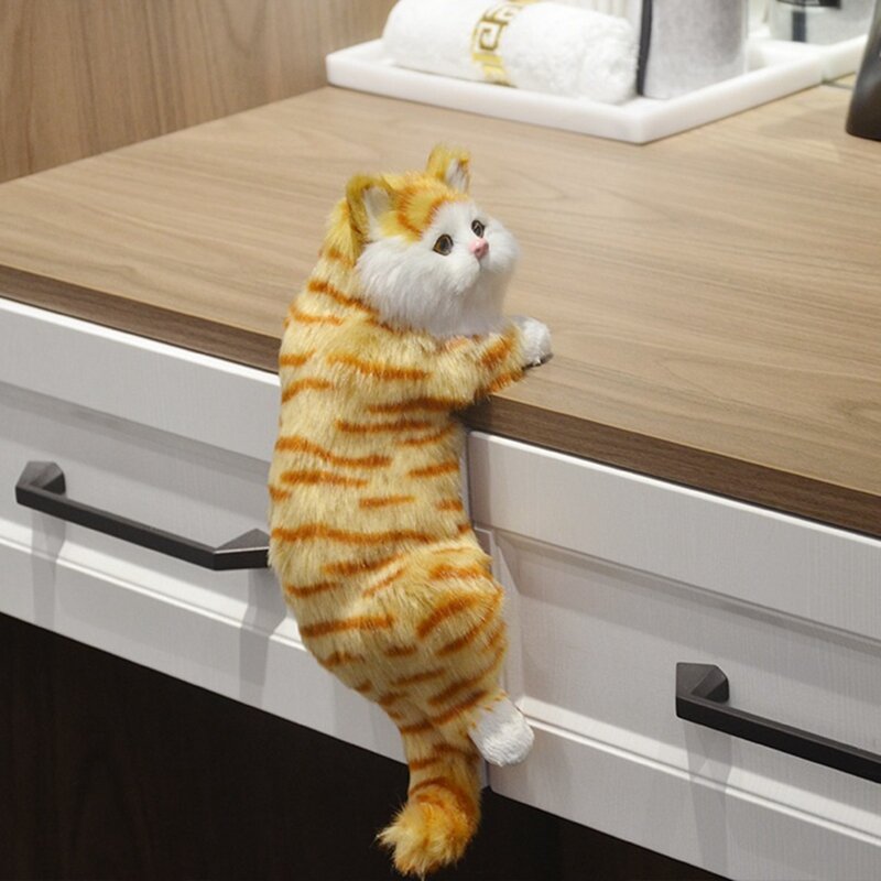 Crafts Simulation Pet Home Decoration Handicrafts Creatives Gift Tv Cats Hanging Cats.