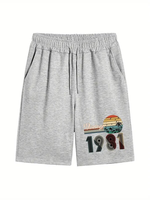 Calça de praia masculina de verão, shorts estampados em 3D, shorts respiráveis para fitness masculino, 1920