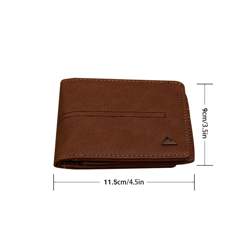 Portefeuilles courts classiques en cuir véritable pour hommes, poche à monnaie, porte-cartes, petit sac à main pour homme, porte-cartes simple, sacs à main de qualité, mode