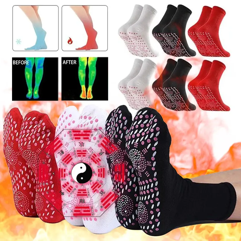 Self-Heating Health Care Socks para homens e mulheres, meia curta, terapia magnética, quente, auto-aquecida, massagem, esqui, esportes, outono, inverno