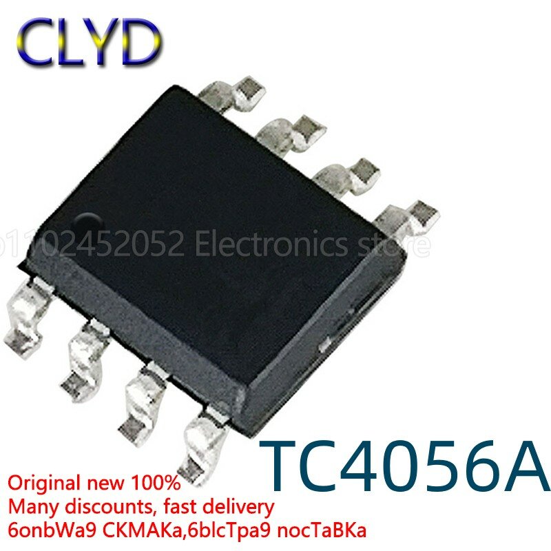 1 pçs/lote novo e original tc4056a tp4056 tp4056e chip sop8 1a linear de lítio-íon carregador de bateria ic chip