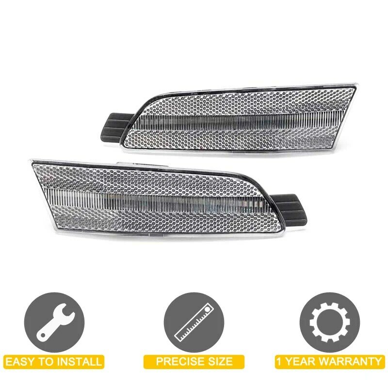 2Pcs Clear/Smoked Lens Front LED Side Fender Marker Lamp Amber Lights Assembly Fit For Mazda 6 2009 2010 2011 2012 2013
