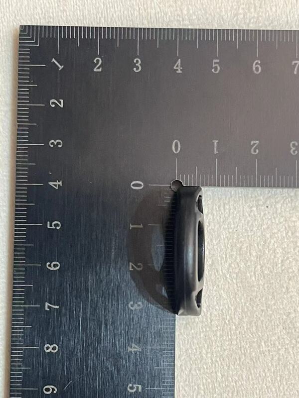 Hebilla de bucle cuadrado rectangular de plástico negro, ajustador Triglide, hebillas de anillo en D