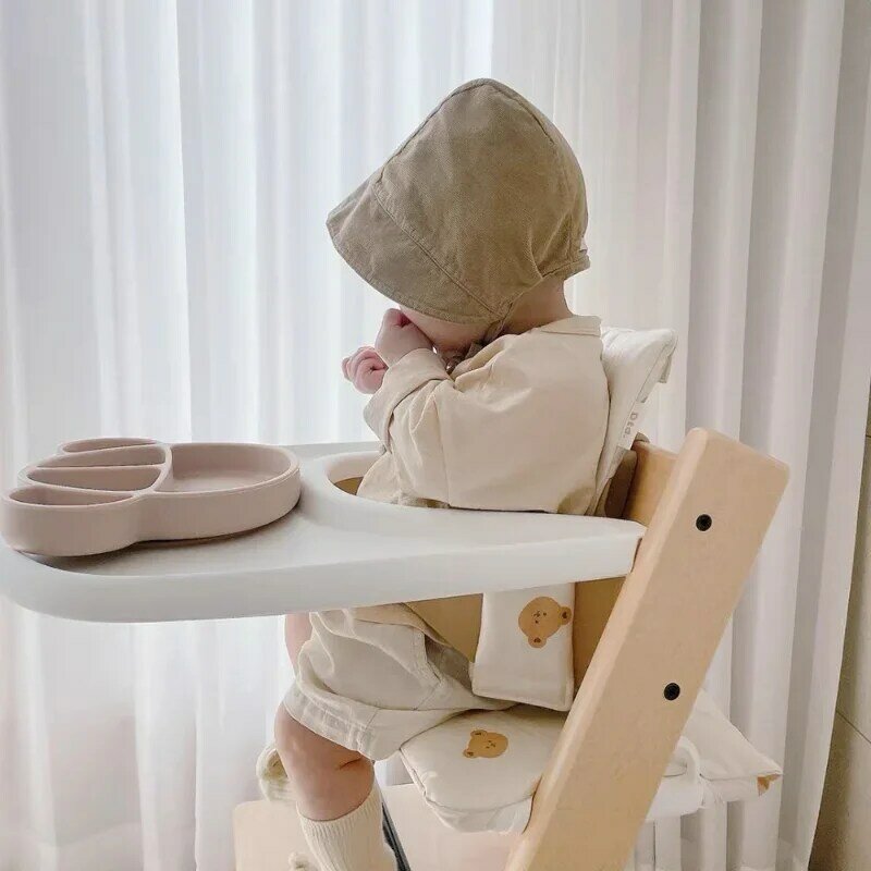 Bantal kursi tinggi lembut dapat dicuci, bantalan kursi tinggi untuk bayi makan malam, alas alas Stokk perjalanan, kursi tinggi