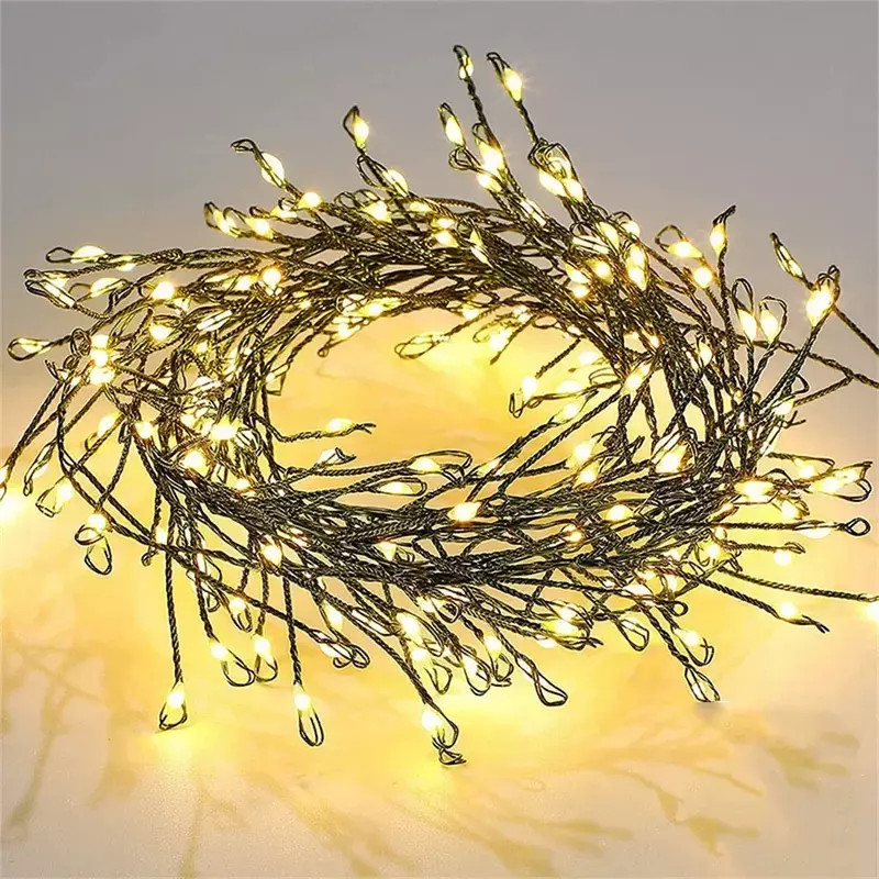 LED Fairy String Light para decoração de janela, Natal Firecracker, ao ar livre, casamento, festa, 200, 400