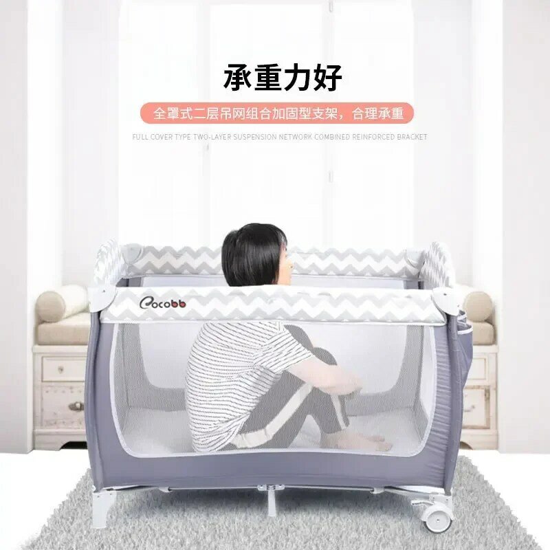 سرير أطفال متعدد الوظائف قابل للطي ، مهد متنقل محمول ، سرير ملكي لحديثي الولادة