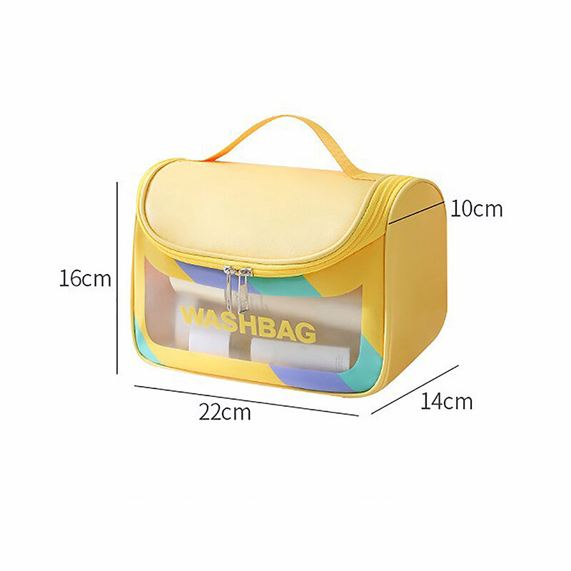Borsa cosmetica impermeabile borsa cosmetica portatile portatile borsa da viaggio trasparente di grande capacità borsa da viaggio