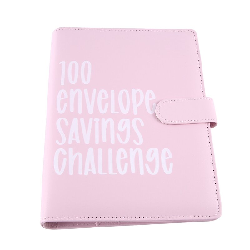 Envelopes Challenge Binder, maneira simples e interessante de economizar, livro de planejamento orçamentário, reutilizável durável fácil de usar, 5,050, 100