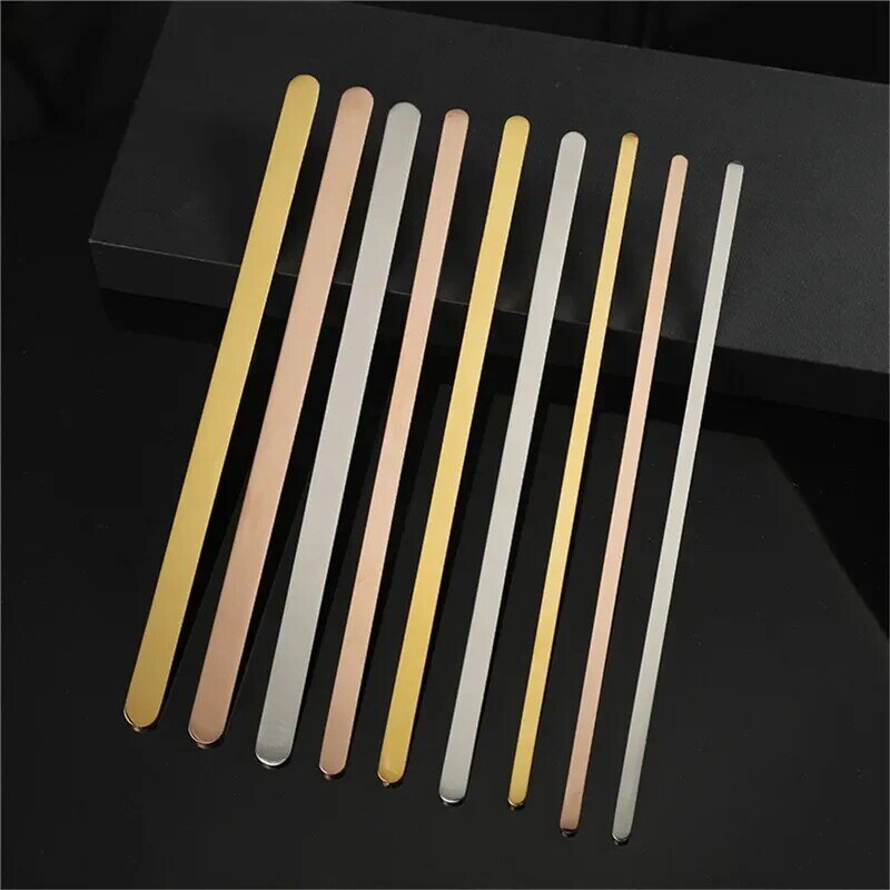 Stainless Steel Straight Cuff Bangle Blank Plain Rod Bracelet Diy Laser Engraving Bracelet Jewelry Charms Making Accessories